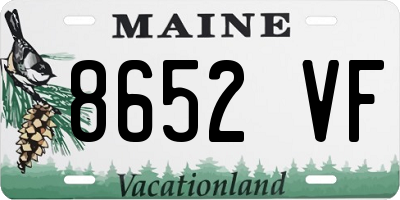 ME license plate 8652VF