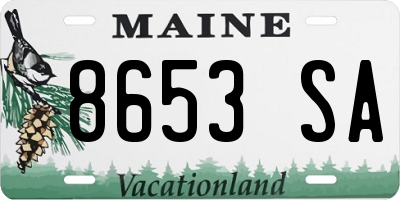 ME license plate 8653SA