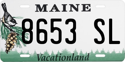 ME license plate 8653SL