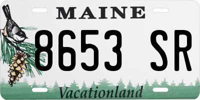 ME license plate 8653SR