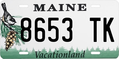 ME license plate 8653TK
