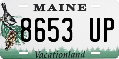 ME license plate 8653UP