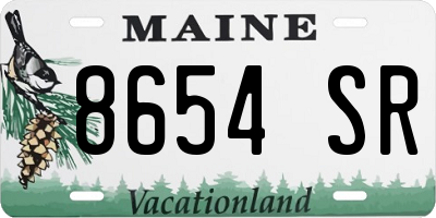 ME license plate 8654SR