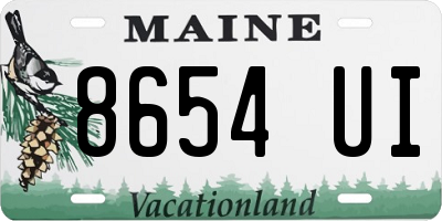 ME license plate 8654UI