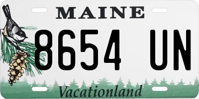 ME license plate 8654UN