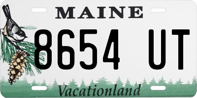 ME license plate 8654UT