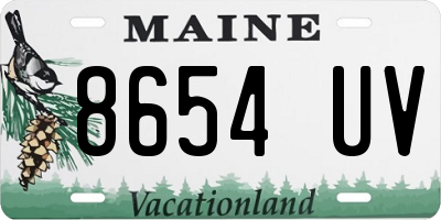 ME license plate 8654UV