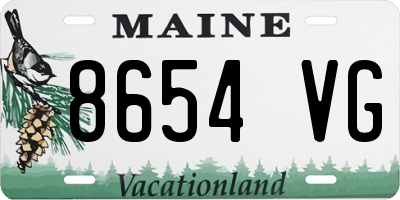 ME license plate 8654VG