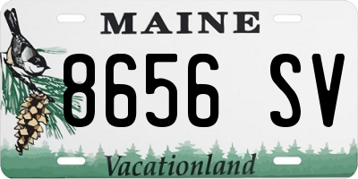 ME license plate 8656SV