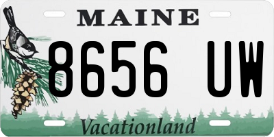 ME license plate 8656UW