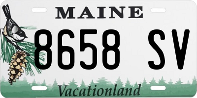 ME license plate 8658SV