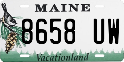 ME license plate 8658UW