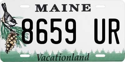 ME license plate 8659UR