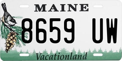 ME license plate 8659UW