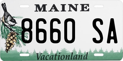 ME license plate 8660SA