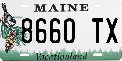 ME license plate 8660TX