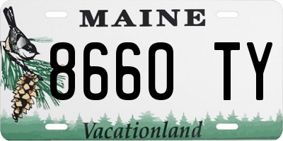 ME license plate 8660TY