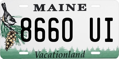 ME license plate 8660UI