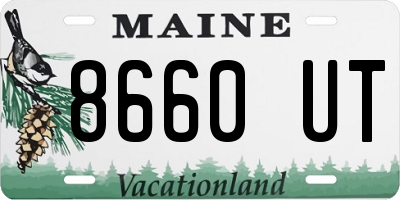 ME license plate 8660UT