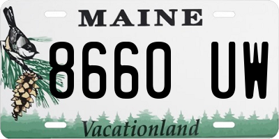 ME license plate 8660UW