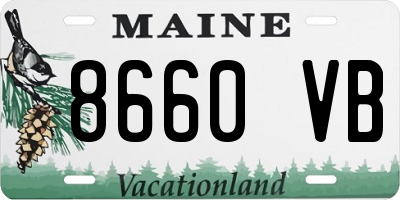 ME license plate 8660VB