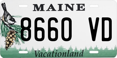 ME license plate 8660VD