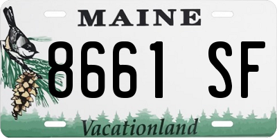 ME license plate 8661SF