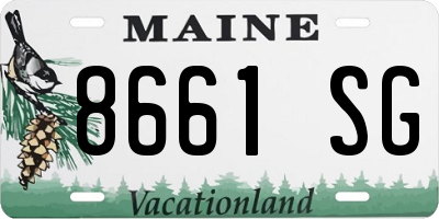 ME license plate 8661SG