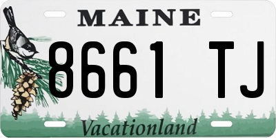 ME license plate 8661TJ