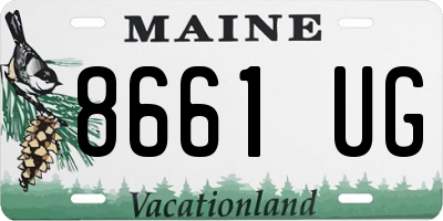 ME license plate 8661UG