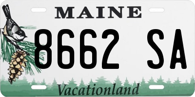 ME license plate 8662SA