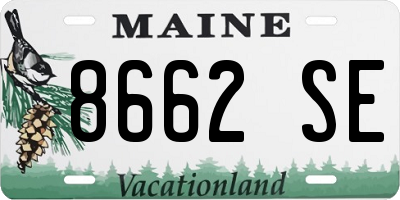 ME license plate 8662SE