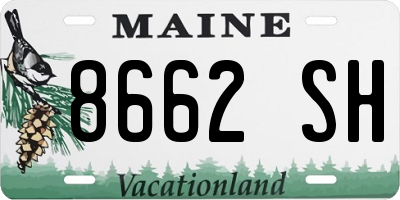 ME license plate 8662SH