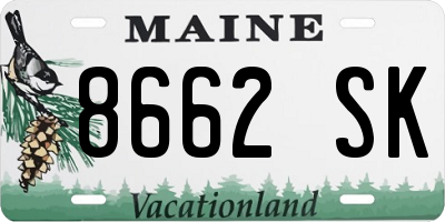 ME license plate 8662SK