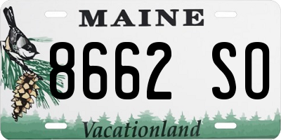 ME license plate 8662SO