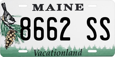 ME license plate 8662SS