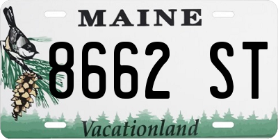 ME license plate 8662ST