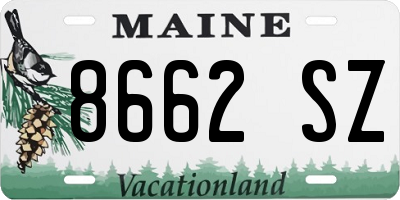 ME license plate 8662SZ
