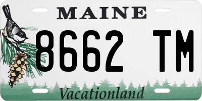 ME license plate 8662TM