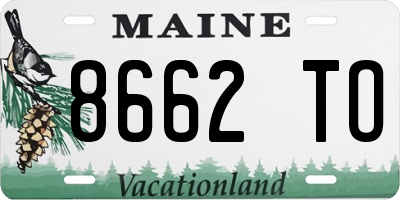 ME license plate 8662TO