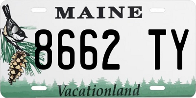 ME license plate 8662TY