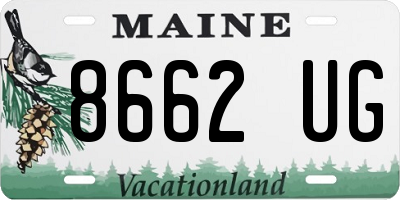 ME license plate 8662UG