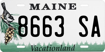 ME license plate 8663SA