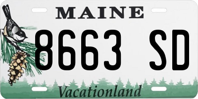 ME license plate 8663SD
