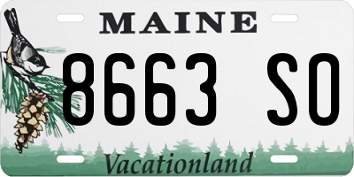 ME license plate 8663SO