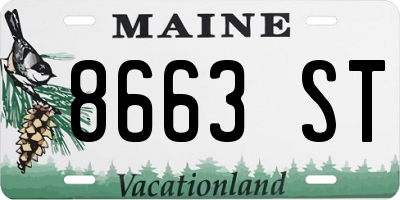 ME license plate 8663ST