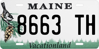 ME license plate 8663TH