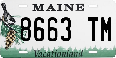 ME license plate 8663TM
