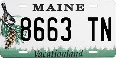 ME license plate 8663TN