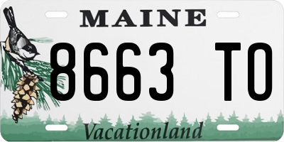 ME license plate 8663TO